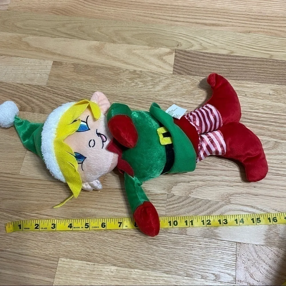 Elf Plush Stuffed Doll Blonde Blue Eye Girl Christmas Holiday